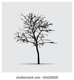 Vector tree silhouettes