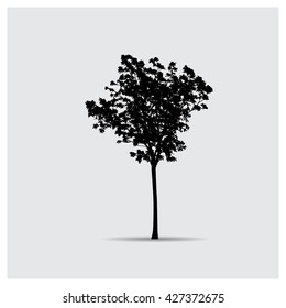 Vector tree silhouettes