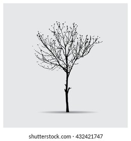 Vector tree silhouettes