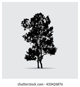 Vector tree silhouettes