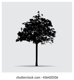 Vector tree silhouettes