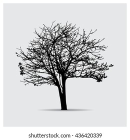 Vector tree silhouettes