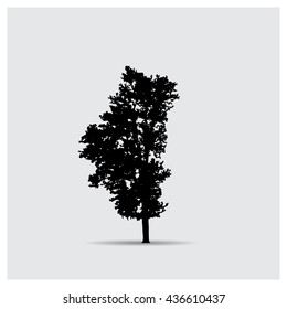 Vector tree silhouettes