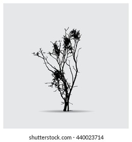 Vector tree silhouettes