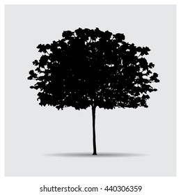 Vector tree silhouettes
