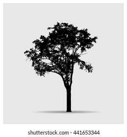 Vector tree silhouettes