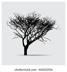 Vector tree silhouettes