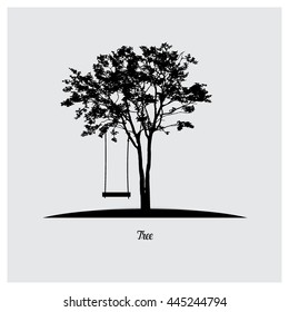 Vector tree silhouettes.