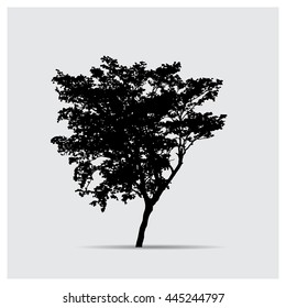 Vector tree silhouettes