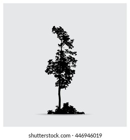Vector tree silhouettes