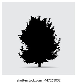 Vector tree silhouettes