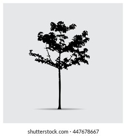 Vector tree silhouettes