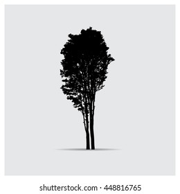 Vector tree silhouettes