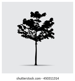 Vector tree silhouettes