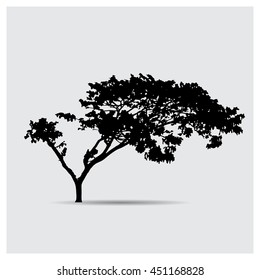 Vector tree silhouettes