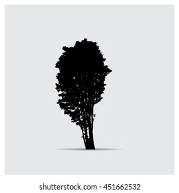 Vector tree silhouettes