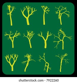 vector tree silhouettes
