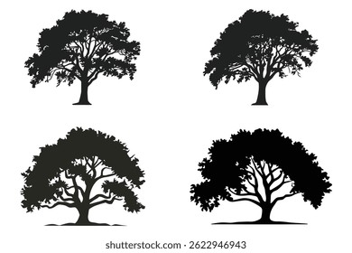 Vector Tree Silhouettes for Design Projects