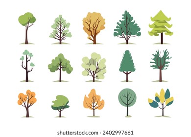 vector tree simple collection and set