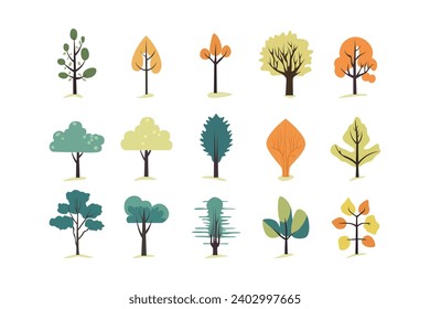 vector tree simple collection and set