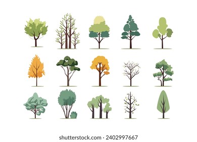 vector tree simple collection and set