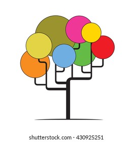 Vector tree and space for text.