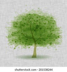 vector a tree in summer 