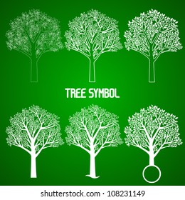 vector tree symbol in 6 variations,