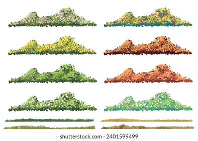 Vista dibujada a mano en la parte superior del árbol vectorial aislada en el fondo blanco para el diseño de planos de paisaje y arquitectura, elementos para el medio ambiente y el jardín