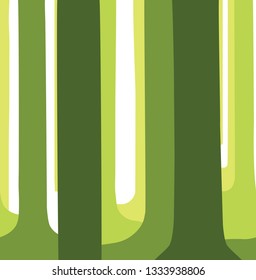 Vector tree trunks. Stylized abstract tree. Vector illustration.