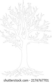 vector tree for use in laser cutting or plasma cutting