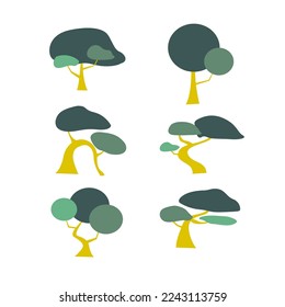 vector tree in various styles