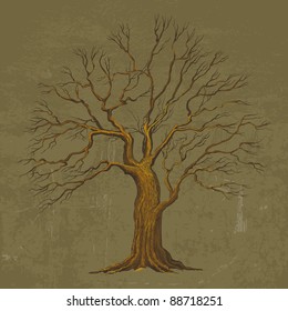 Vector Tree Vintage Background