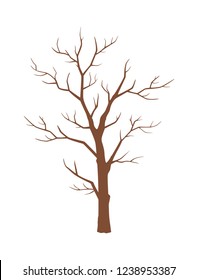 
Vector. Tree. Winter tree. Nature. An object. Illustration.