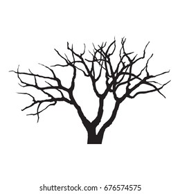 Vector of tree,isolated on white background.