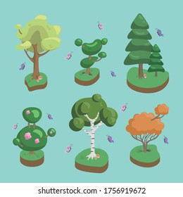Colección de vectores. Para la ilustración de la naturaleza, para imágenes de estilo de vida saludable, etc.