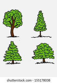 Vector trees with leaves 