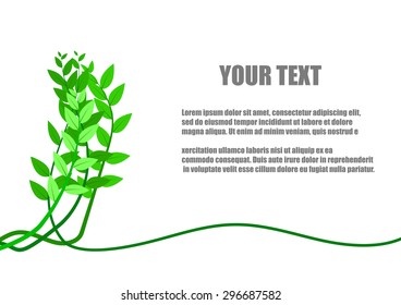 Vector : Trees and leaves and space for text