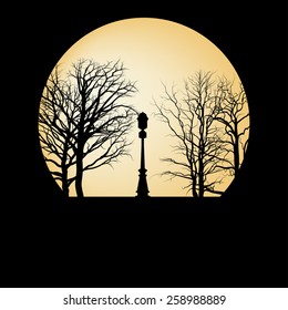 Vector trees with lighter and great moon