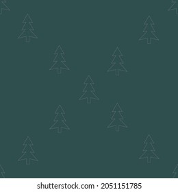 Vector trees pattern. Autumn or winter pattern for decoration, textile, greetings.