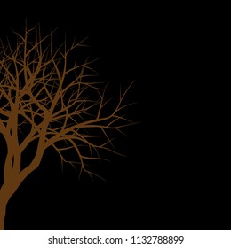 Vector of trees, Tree illustration For web and design, black silhouette isolated from background, logo template,