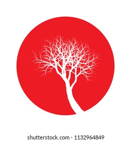 Vector of trees, Tree illustration For web and design, silhouette isolated from background, logo template,