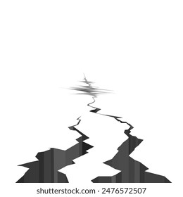 Vector tremor, displacement of underground rocks far below the earth's surface.