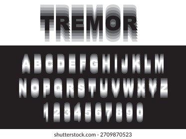 Vector tremulous font, Ilustración vectorial 