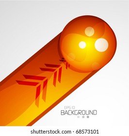 Vector up trend sphere motion. Abstract background