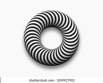 Vector trendy abstract black and white background, 3d geometrical presentation backdrop
