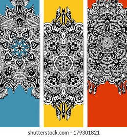 Vector trendy abstract ethnic banner