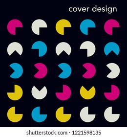Vector trendy abstract geometry banner template. Modern colorful retro geometric cover. Minimal creative design. Poster background composition.