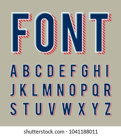 Vector of trendy alphabet, font design, typographic.