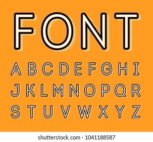 Vector of trendy alphabet, font design, typographic.